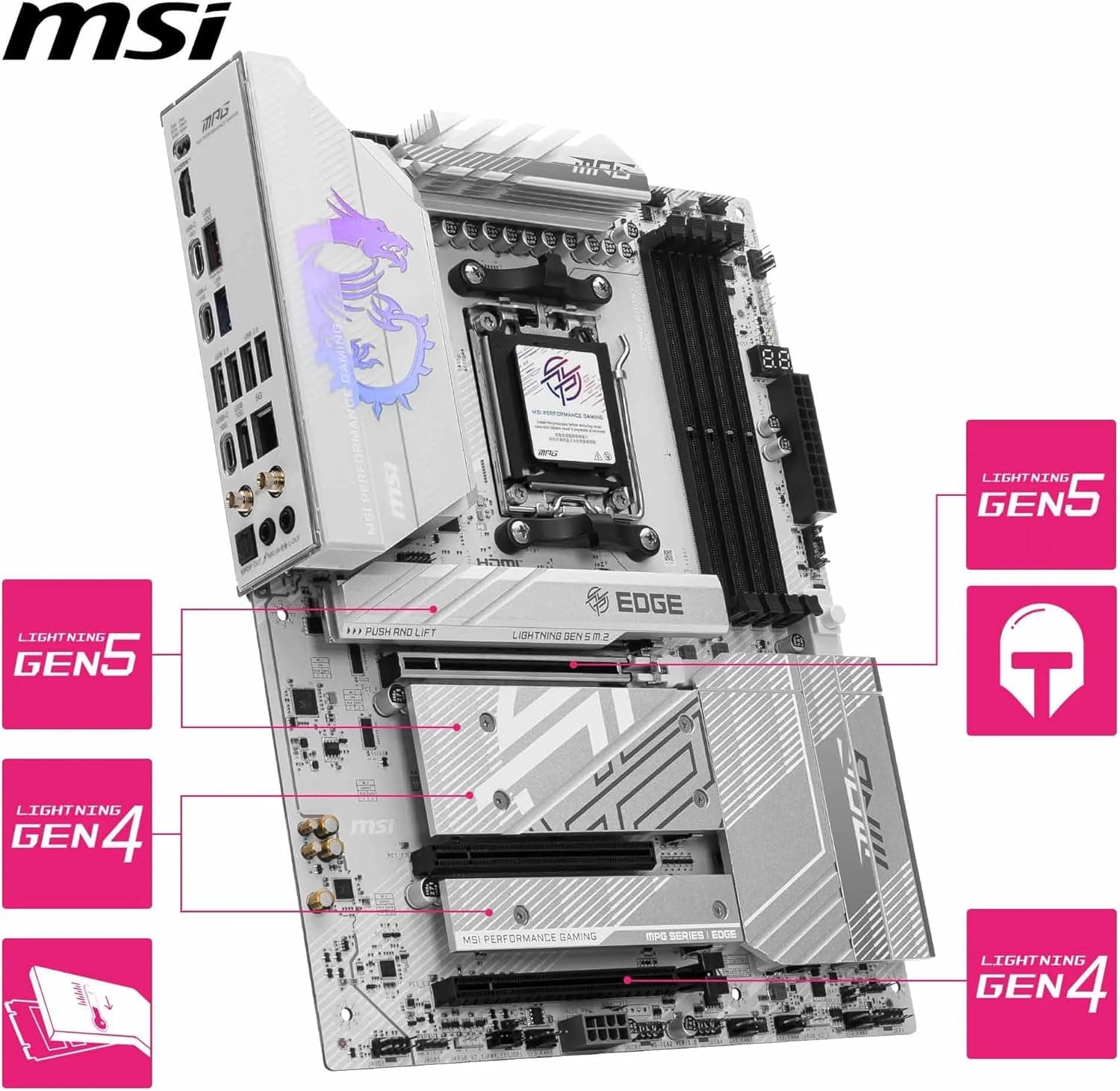 MSI MPG B850E Edge WiFi alternate view
