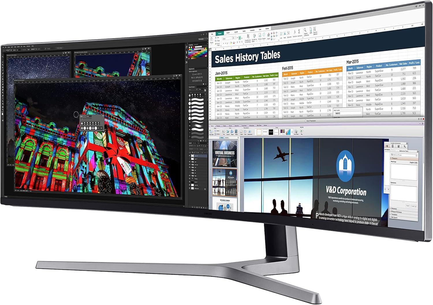 Open Box Samsung 49-Inch CHG90 144Hz Curved Gaming Monitor (LC49HG90DMNXZA) – Super Ultrawide Screen QLED alternate view