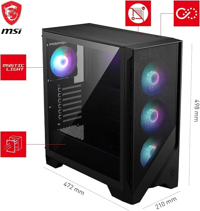 CASE MSI MAG FORGE 320R FLOW 4 FANS ARGB image 2